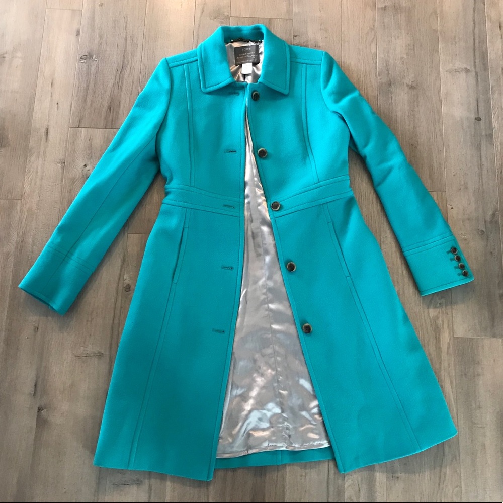 JCrew Classic Lady Coat - Gorgeous Teal Color!